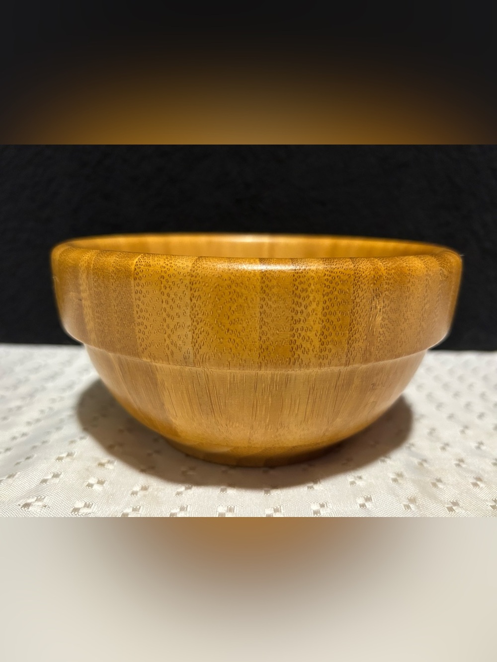 Pampered Chef Wooden Bamboo Snack Bowl 0512